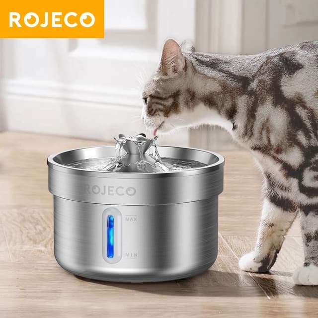 Ảnh sản phẩm Đài phun nước ROJECO 2L với khay thép không gỉ 304