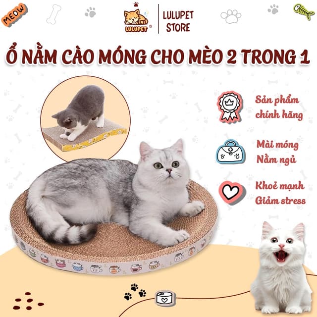 Ảnh sản phẩm Bàn cào móng cho mèo bằng giấy carton Lulupet