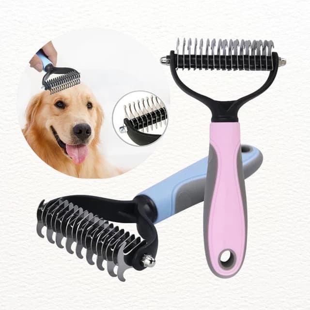 Ảnh sản phẩm Lược chải lông chó mèo lông dài, gỡ rối và chải lông rụng hai chiều